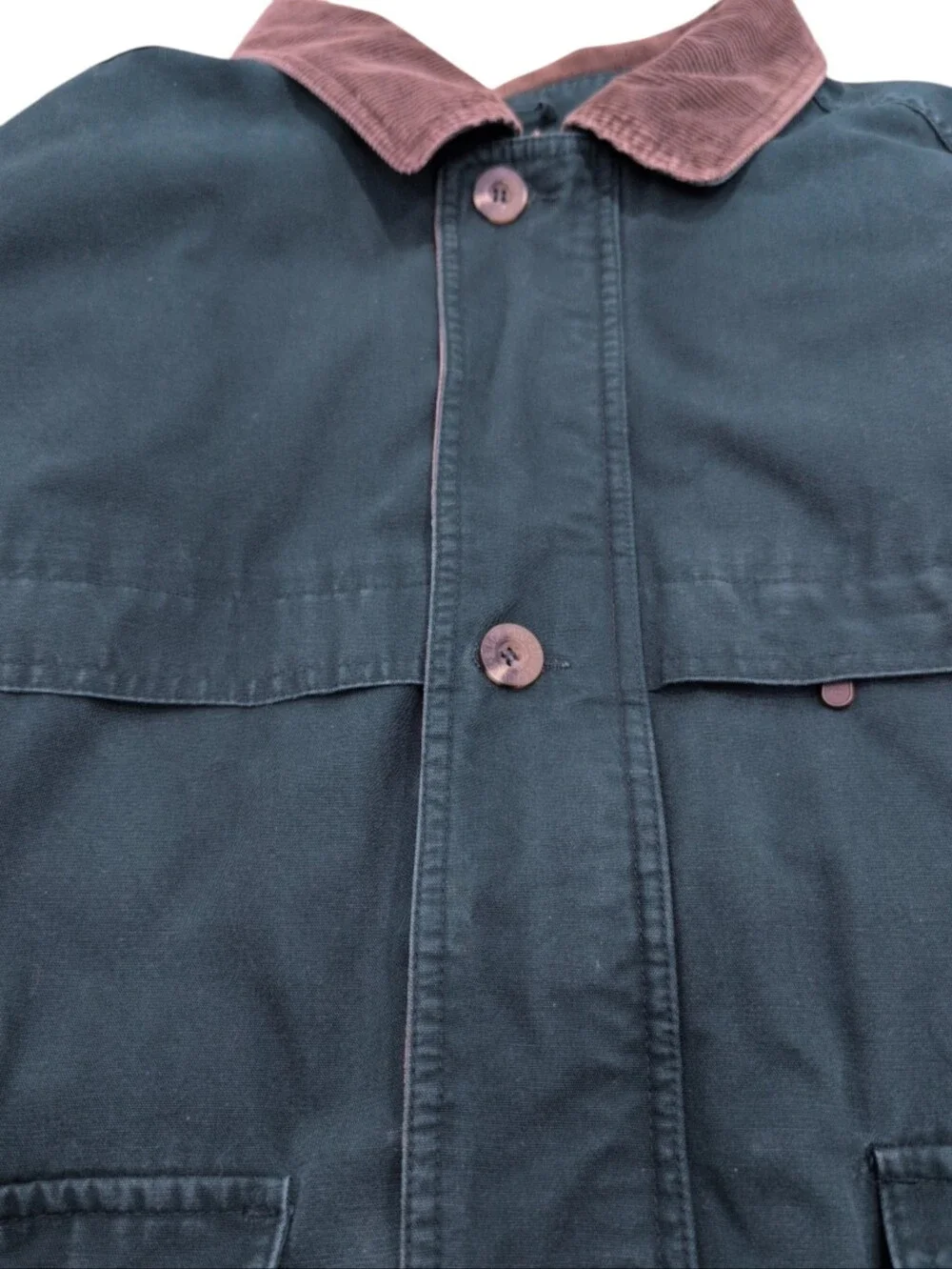 Eddie Bauer Vintage Goose Down Coat Green Large